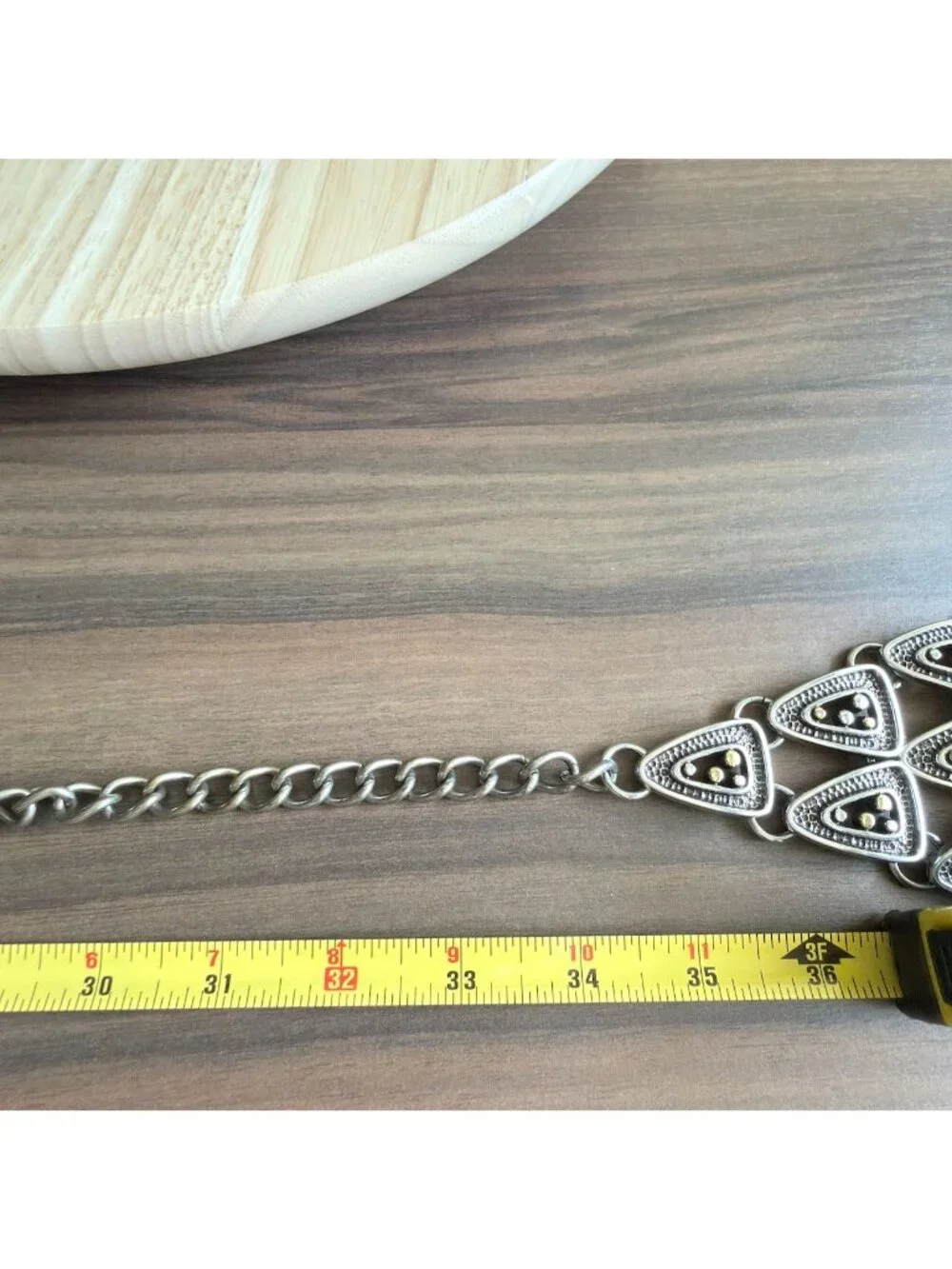 Vintage Chico's Statement Belt L - XL Medallion in Silver and Gold Boho Chic